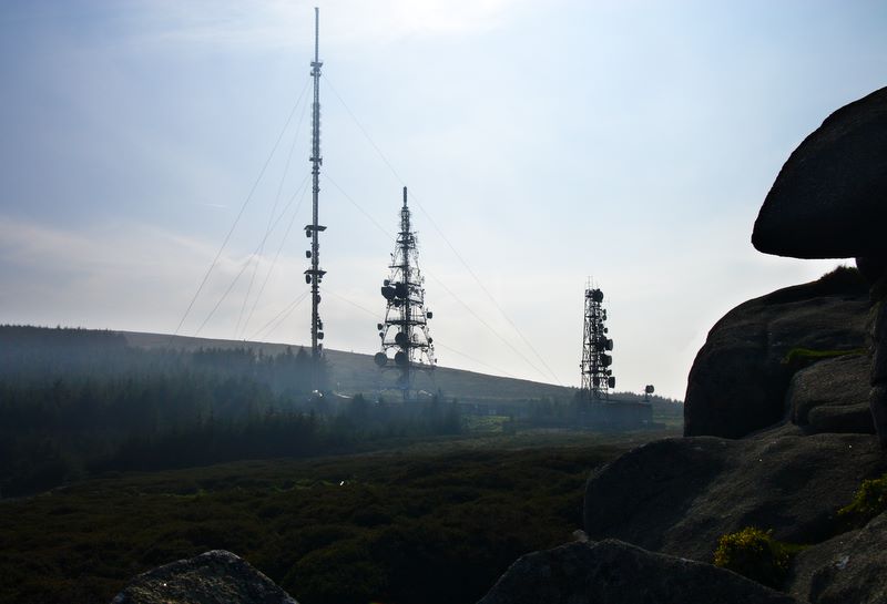 Line of Sight: Transmission mast on Three Rock Mountain, South County Dublin, Ireland.
