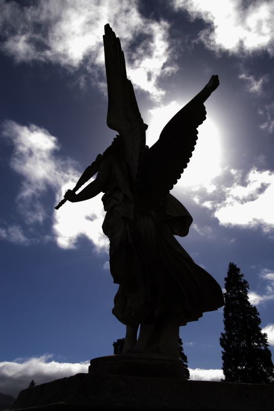 Linear: Statue at Powerscourt Gardens, near Enniskerry, Co. Wicklow, Ireland.