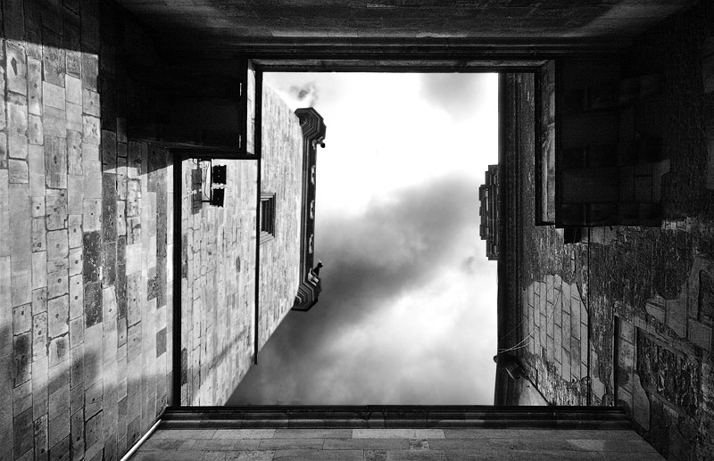 89.5 Degrees: Tower at the end of Charles Bridge, Prague, Czech Republic.