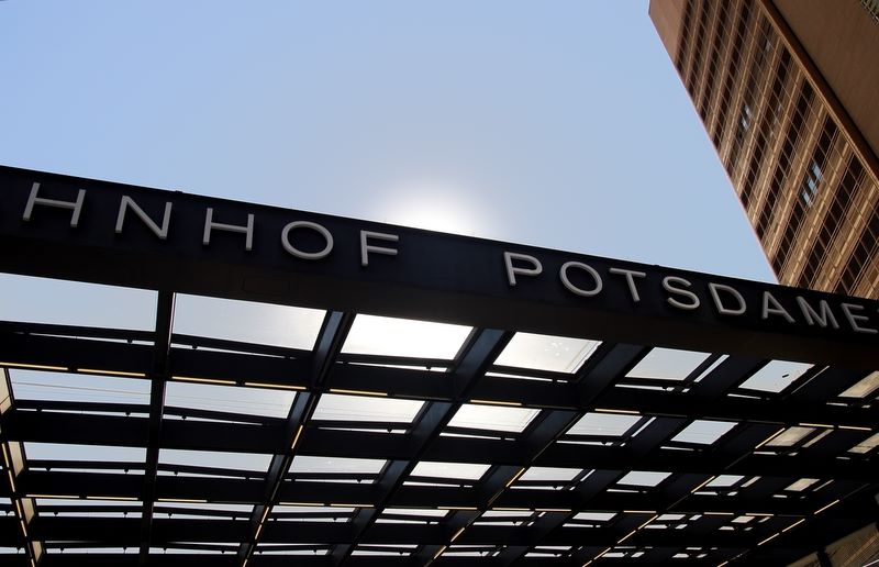 Bahnhof Potsdamer Platz: Entrance to underground, Potsdamer Platz, Berlin, Germany.